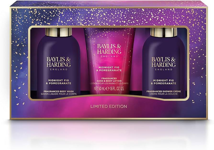 Baylis & Harding Midnight Fig & Pomegranate Luxury Bathing Essentials Gift Set