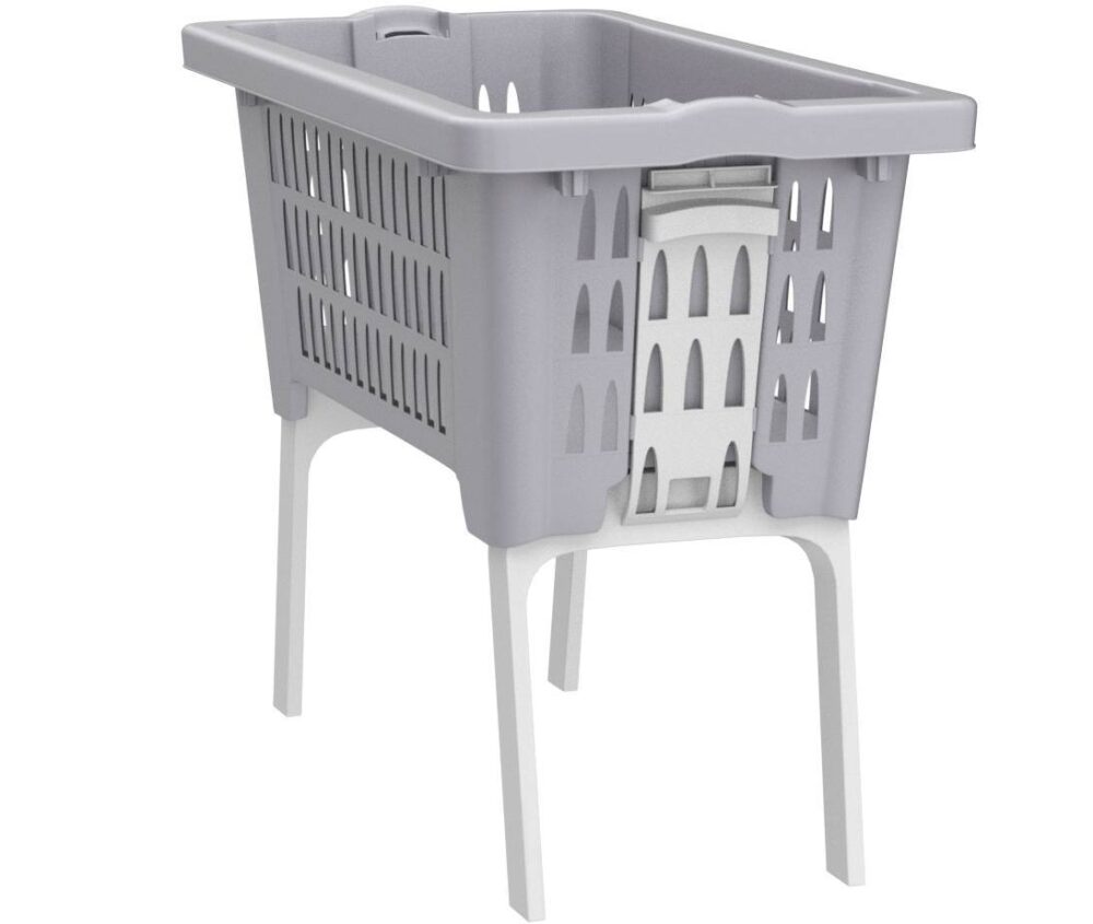 Deuba Laundry Basket Bin Sturdy Plastic Linen Storage Foldable Legs - Image 4