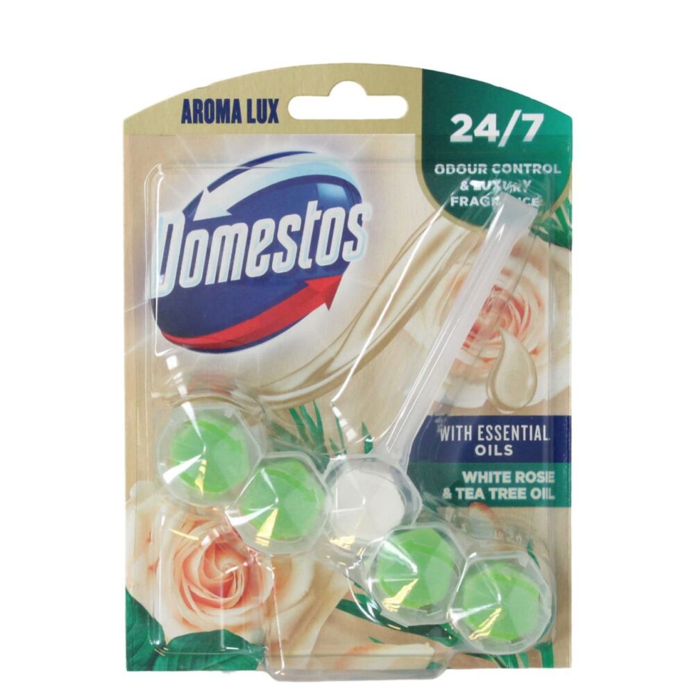 Domestos White Rose & Tea Tree Oil Rim Block