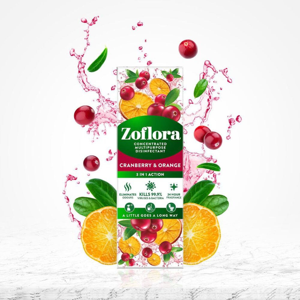 Zoflora Cranberry & Orange Concentrated Disinfectant 250ml - Image 2