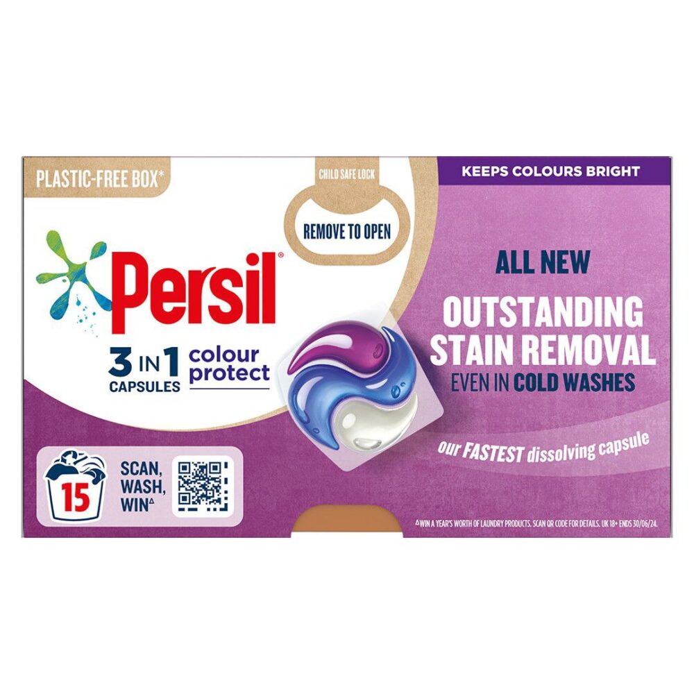 Persil 3 in 1 Washing Capsules Colour Protect 15w