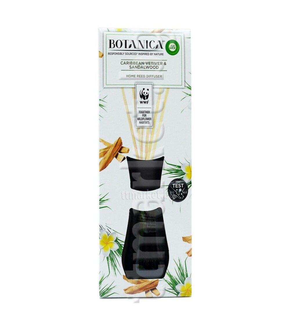 Botanica by Airwick Caribbean Vetiver and Sandalwood Reed Diffuser 42ml