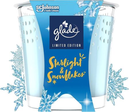 Glade Candle Starlight & Snowflakes Scented Candle 129g