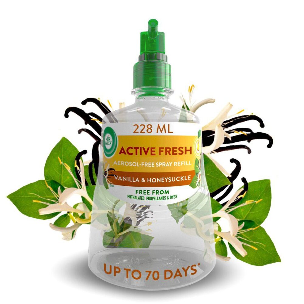 Airwick Aerosol-Free Automatic Air Freshener Spray Vanilla and Honeysuckle 228ml - Image 2
