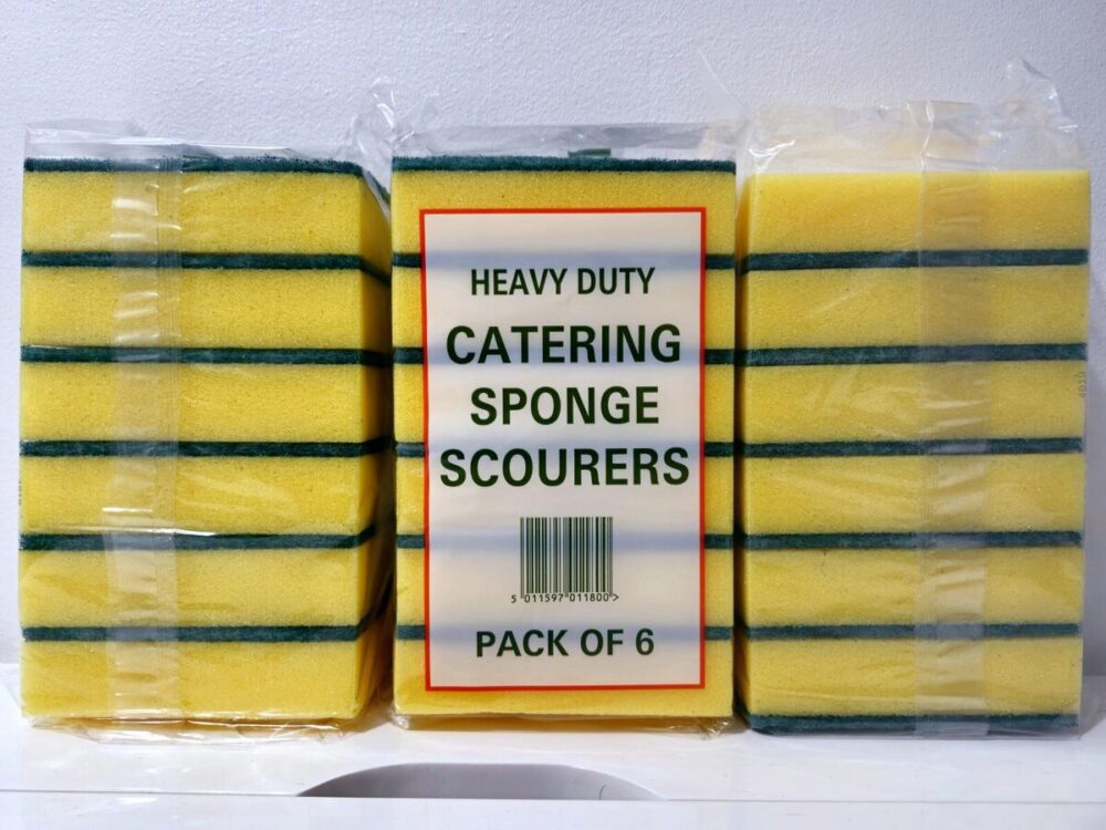 Heavy Duty Catering Sponge Scourers 6pack - Image 2