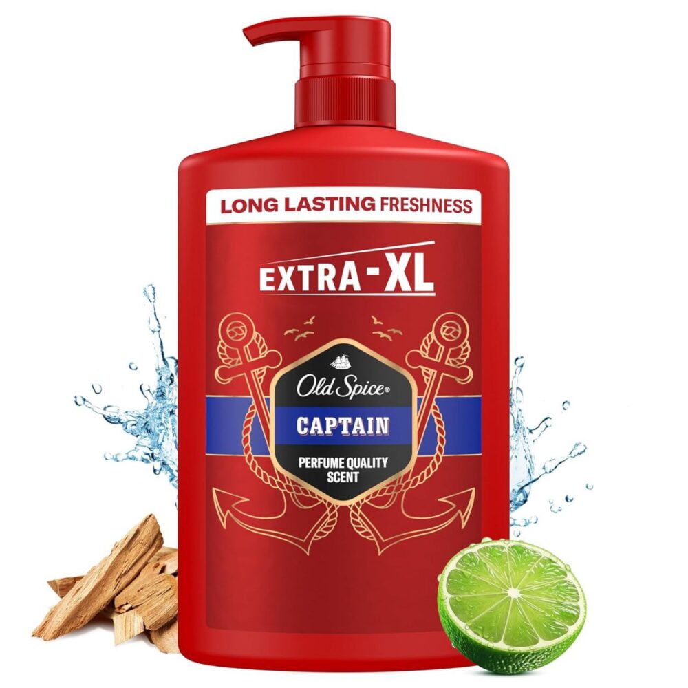 Old Spice Captain Shower Gel & Shampoo For Men 1000ml - Image 2