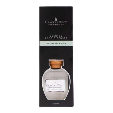 Crackle Wick Driftwood & Sage Scented Reed Diffuser 100ml