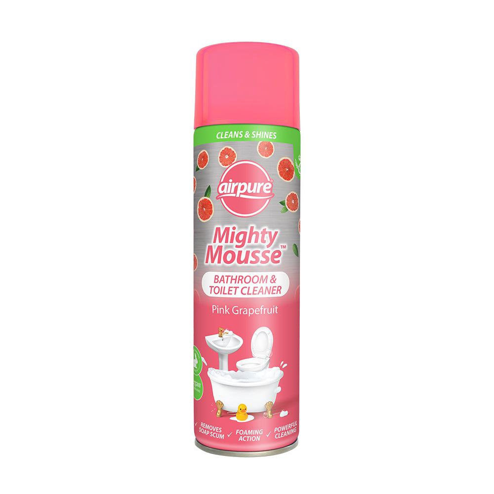 Airpure Mighty Mousse Bathroom & Toilet Cleaner Pink Grapefruit 500ml
