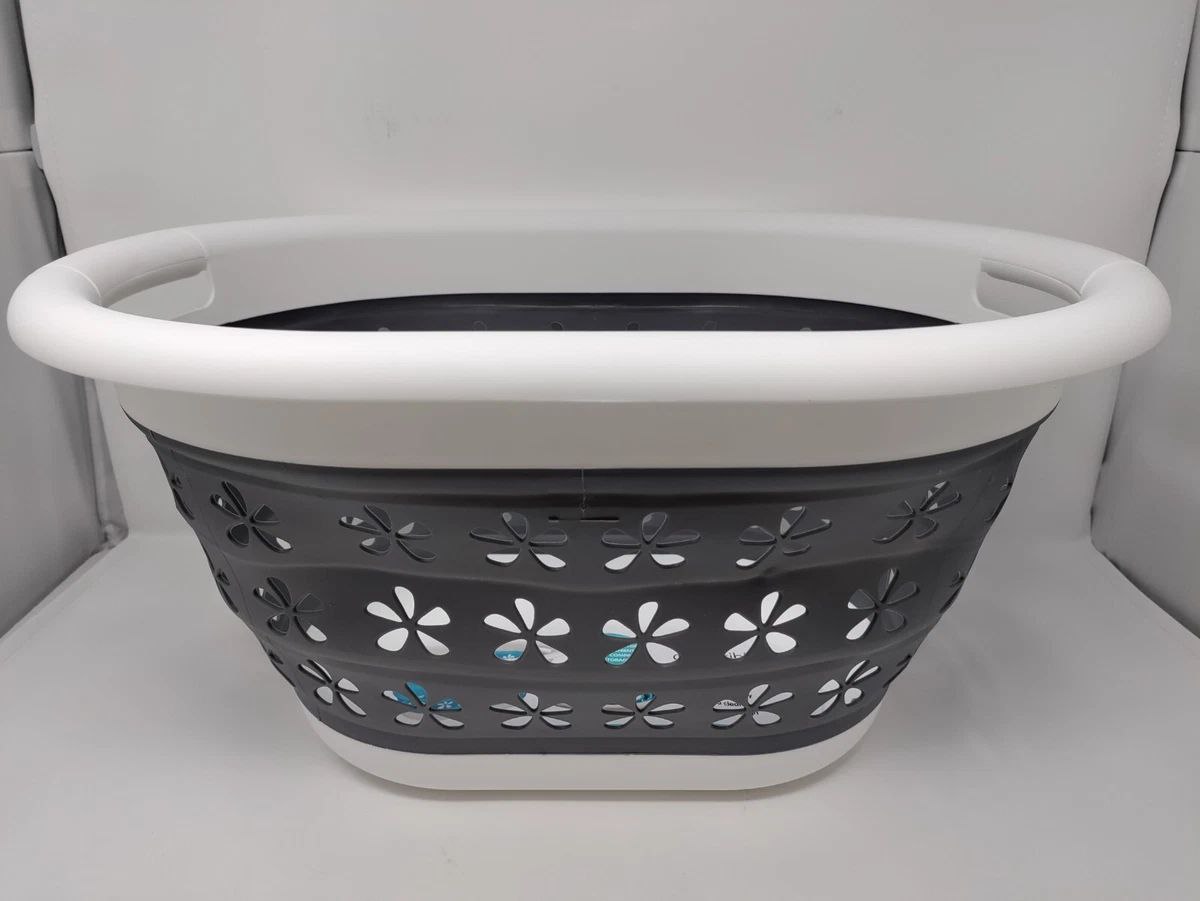 Home+ Collapsible Oval Laundry Basket Foldable Storage Container 14L - Image 5