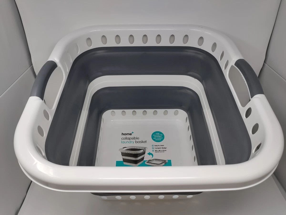 Home+ Collapsible Plastic Laundry Basket, Foldable Pop Up Storage Container 40L - Image 7