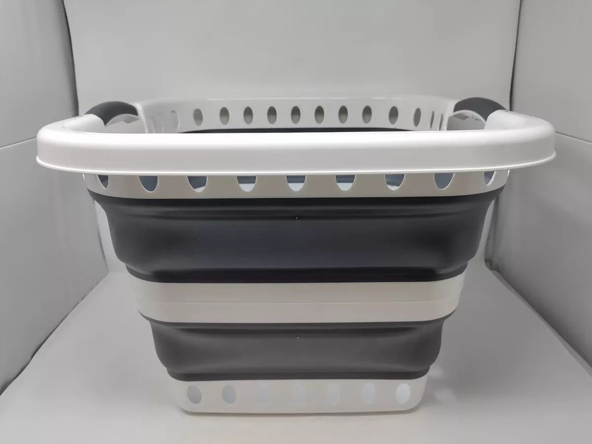 Home+ Collapsible Plastic Laundry Basket, Foldable Pop Up Storage Container 40L - Image 4