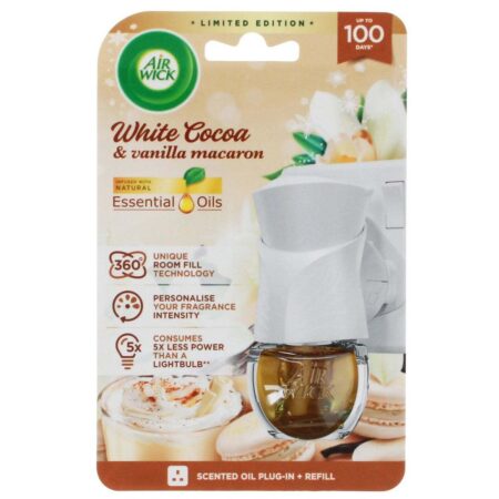 Airwick White Cocoa & Vanilla Macaron Plug In Diffuser