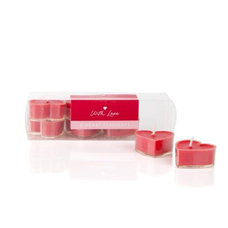 Heart Love Tealights Candle 8 Pack