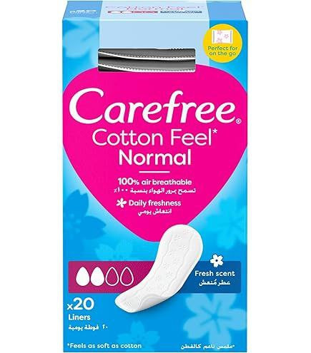 Carefree Cotton Feel Normal Panty Liners 20pk
