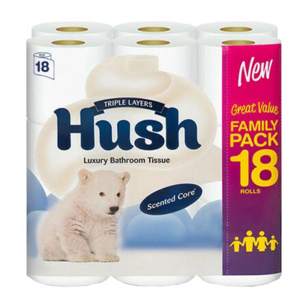 Hush Luxury Bathroom Tissue 18-pack