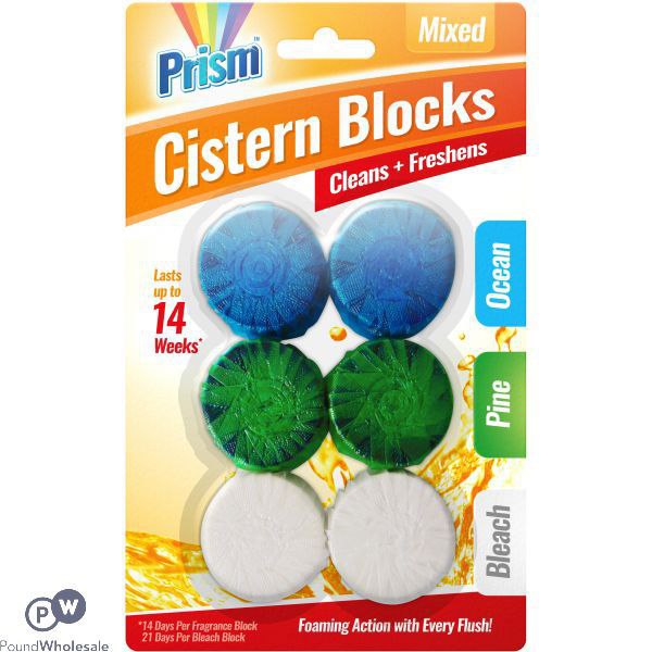 Prism Mixed Cistern Toilet Blocks Pack of 6