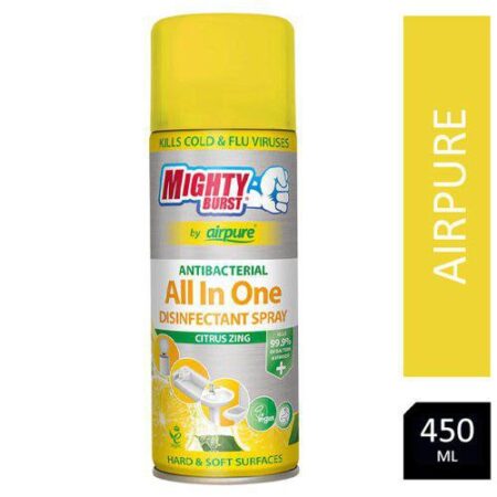 Air Pure Mighty Burst All In One Disinfectant Citrus Zing 450ML