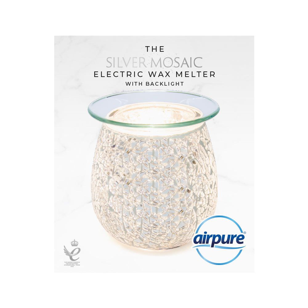 Airpure The Silver Mosaic Electric Wax Melter With Backlight