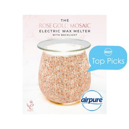 Airpure Rose Gold Mosaic Electric Wax Melter With Backlight