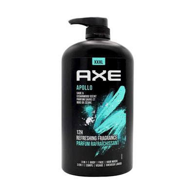 Axe Apollo 3 in 1 Body Face and Hair Wash Jumbo Sized XXXL