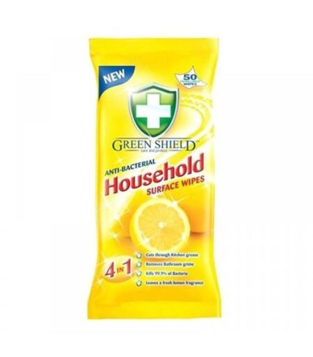 Green Shield Antibacterial Household Surface Wipes Box 70 Wipes