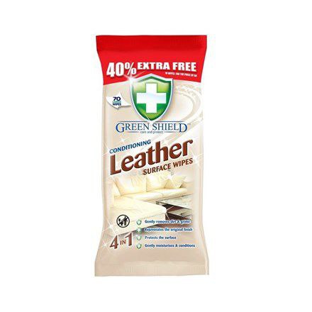 Green Shield Leather Wipes 70 Wipes