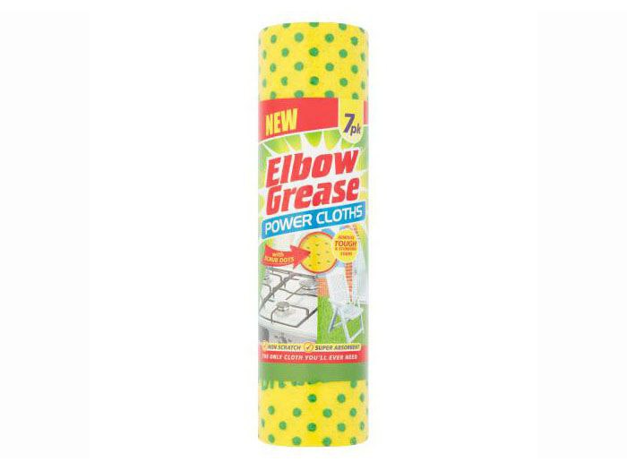 Elbow Grease Power Cloths With Scrub Dots Reusable Super Absorbent 7pk