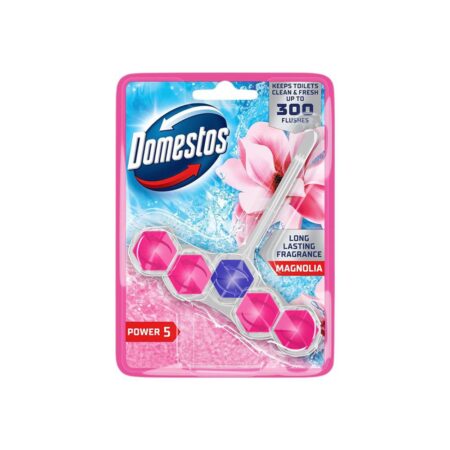 Domestos Power 5 Toilet Block Magnolia Pink 55g