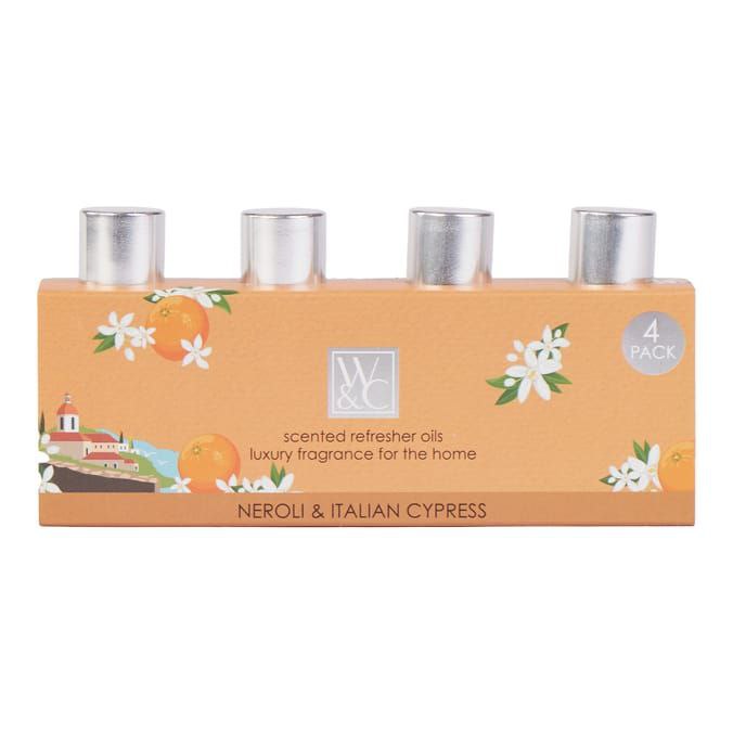 Wickford & Co Neroli & Italian Cypress Scented Refresher Oils 4 Pack