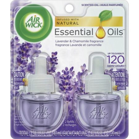 Airwick Essential Oils Plug In Refill Lavender and Chamomile 2pk