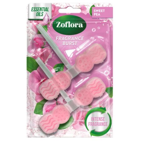 Zoflora Fragrance Burst Sweet Pea Rim Block 48g 2 Pack