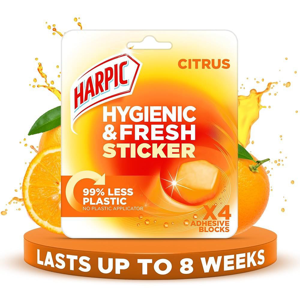 Harpic Hygienic & Fresh Citrus Stickers Toilet Freshener