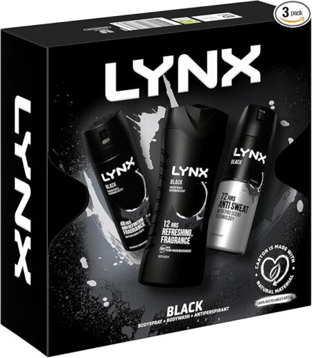 LYNX Black Trio Gift Set For Men
