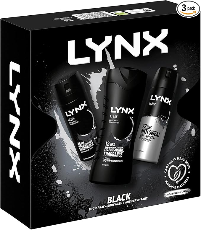 LYNX Black Trio Gift Set For Men