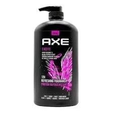 Axe 3-In-1 Body Face Hair Wash Excite Crisp Coconut & Black Pepper Scent 1L