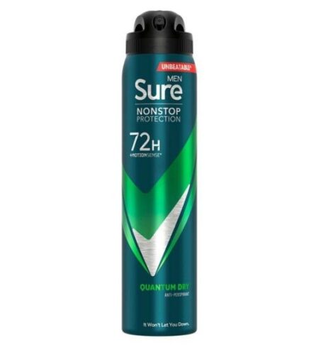 Sure Men Nonstop Protection 72h Antiperspirant Quantum Dry 250ml