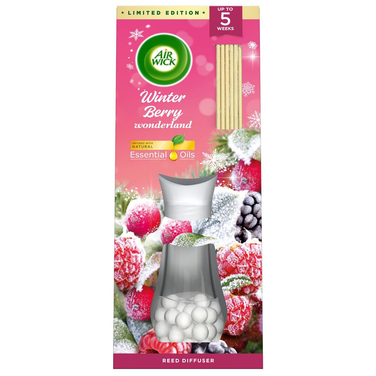 Airwick Winter Berry Wonderland Essential Oils Reed Diffuser 42ml