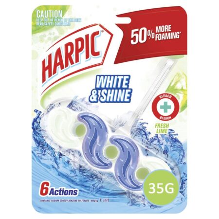 Harpic White & Shine Lime Fresh Bleach Block