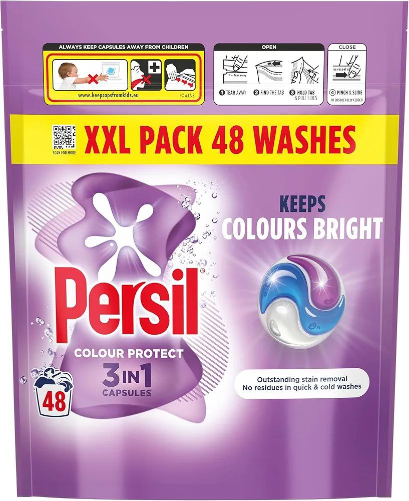 Persil Colour Protect 3 in 1 Laundry Washing Capsules 48W