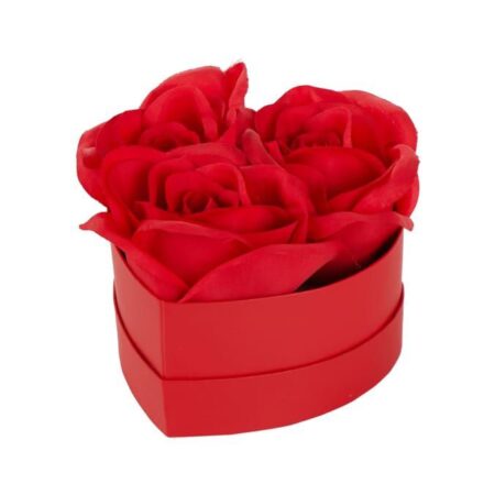 With Love Heart Shaped Box Roses