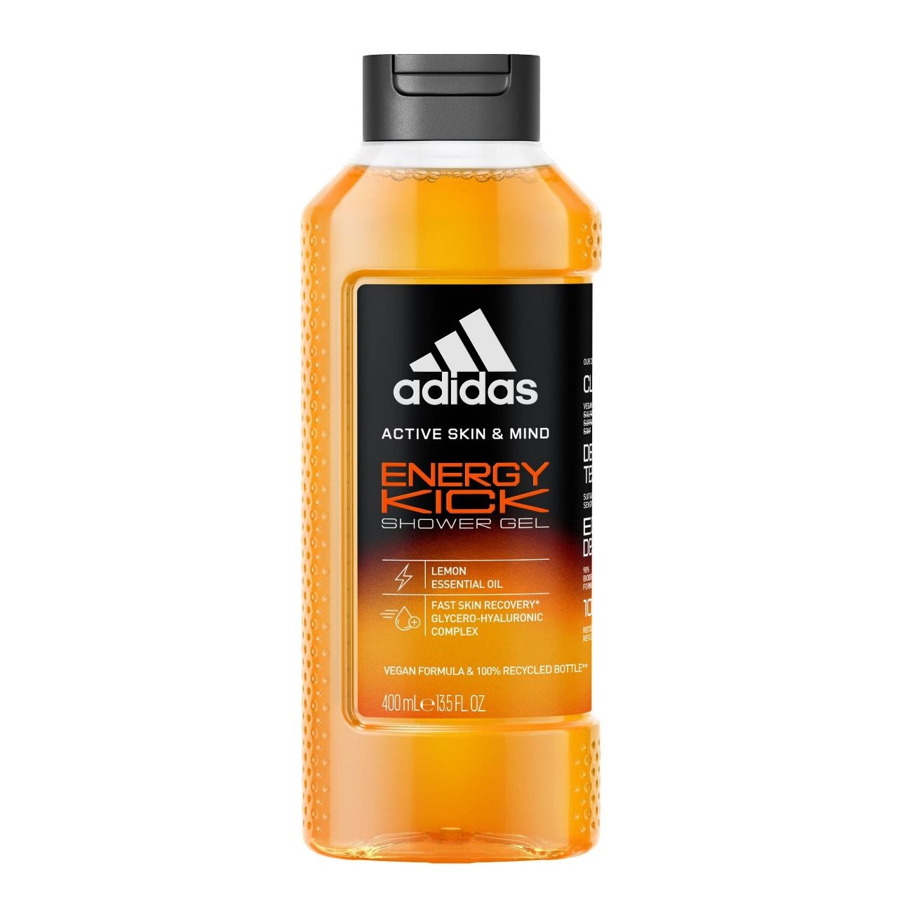 Adidas Energy Kick Shower Gel with Lemon Essential Oil Vegan 400ml