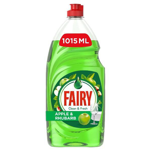 Fairy Clean & Fresh Apple & Rhubarb Washing Up Liquid 1015ml