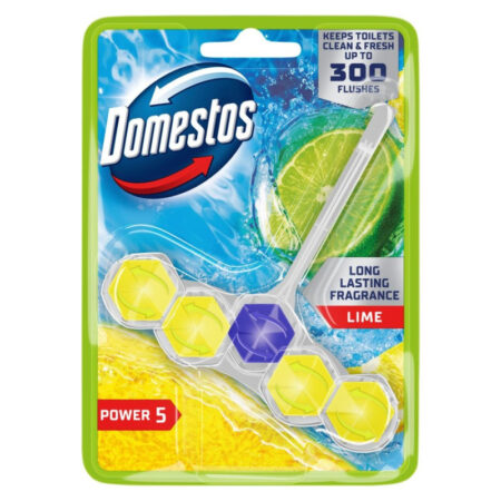 Domestos Power 5 Lime Toilet Rim Block
