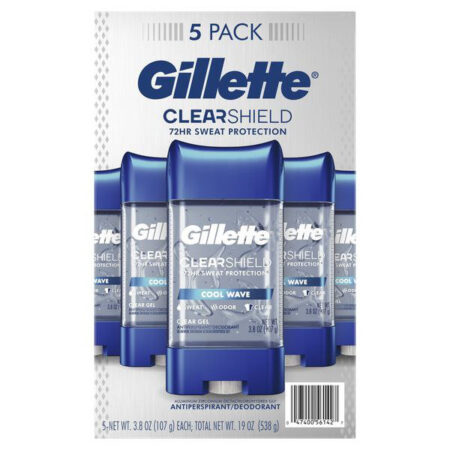 Gillette ClearShield Cool Wave Deodorant 5pk