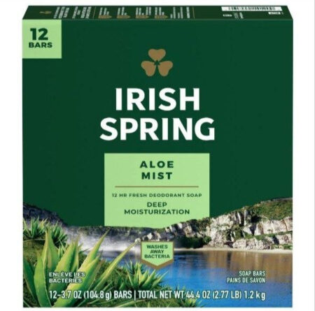 Irish Spring Aloe Mist Bar Soap 12pk