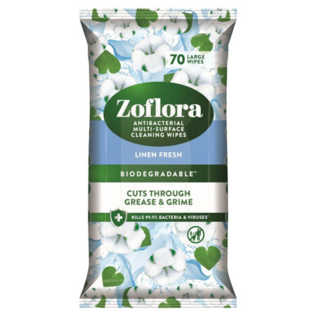 Zoflora Antibacterial Wipes Linen Fresh 70wipes